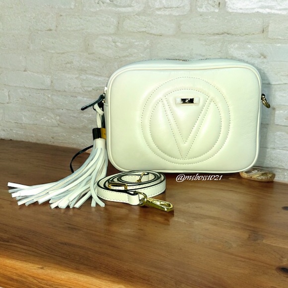 Valentino By Mario Valentino Handbags - Valentino by Mario Valentino Mia Signature Leather Crossbody in Milk BRAND NEW